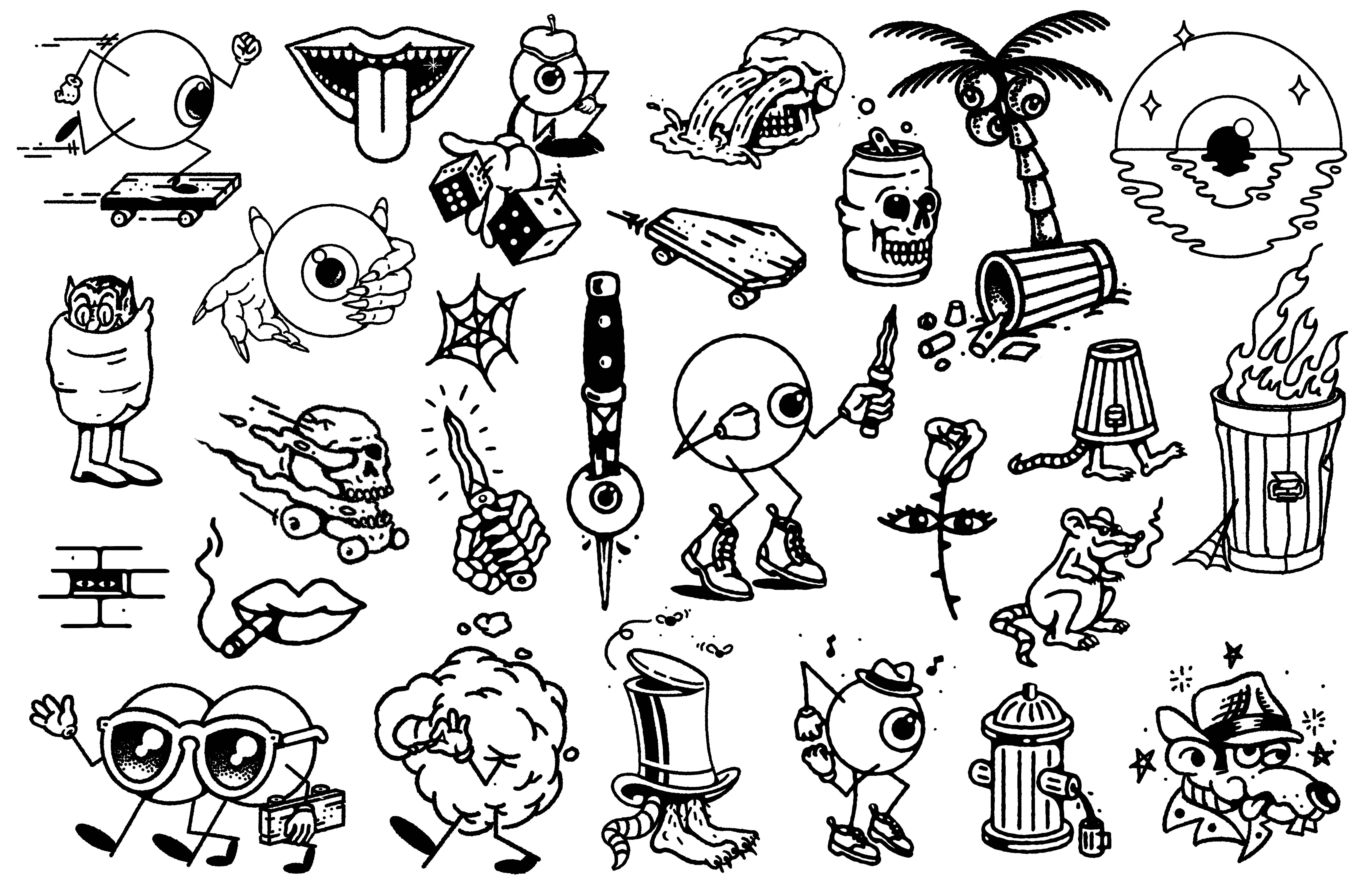 Daniel Shepard Straffon - Flash Tattoo Poster - Printed Matter